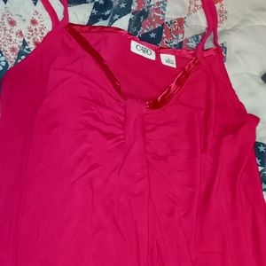 Cato red laced small top